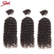 This can be proved by our previous customer who not only left. Sleek Remy Human Hair Indian Kinky Curly Bundles Hair For Braiding In Natural Color 8 To30 Inch Crochet Braids No Weft Hair Bulk Hair Weaves Aliexpress