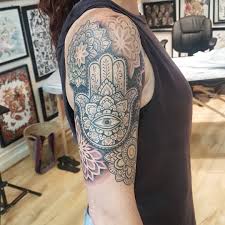 Mandala Hamsa Tattoo Shoulder Sleeve Tattoos Hamsa Hand Tattoo Tattoos
