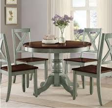 Round Pedestal Dining Table Set 4 Chairs Brown Green Solid Wood Kitchen 42 New Ebay In 2020 Round Pedestal Dining Table Round Pedestal Dining Dining Table