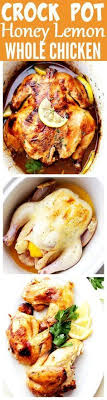 Crock Pot De Miel Poulet Au Citron Recette Frotter Avec Du Beurre Citron Poivre Et Une Sauc Crockpot Recipes Slow Cooker Lemon Chicken Recipe Crockpot Dishes