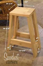 It's a great design for kids and works perfectly in the kitchen, letting them reach the counters and kitchen island. Build A Barstool Using Only 2x4s Sawdust Sisters