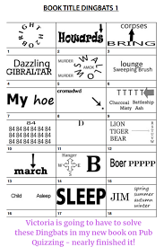 There is no particular theme with these sets of dingbats, the answers relating to well known phrases and sayings. Pin On My Books Scribbles