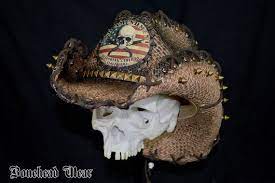 2nd Amendment Skull Crossbones Rocker Style Cowboy Hat Size Lg Xl Skull And Crossbones Rocker Style Crossbones