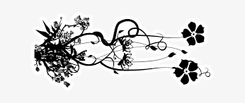 Black and white flowers tattoo. Flower Tattoo Designs Black And White Flower Tattoo Png Black White 613x266 Png Download Pngkit