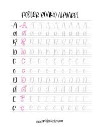 Hand Lettering Practice Sheets Posterboard Print Alphabet Etsy Hand Lettering Worksheet Hand Lettering Practice Sheets Lettering Practice