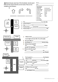 Directions Prepositions And Maps Worksheet Map Worksheets Preposition Worksheets Map Skills Worksheets