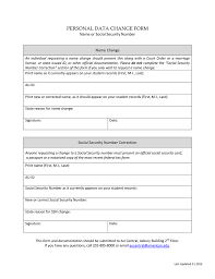 Check spelling or type a new query. Personal Data Change Form Name Or Social Security Number Name Change