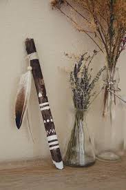 Hand Painted Driftwood Feather Stick Inspired By By Daycrafter Painted Driftwood Wood Stick Decor Painted Sticks