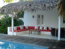 Le salon extérieur a un principal atout : Banquette Beton Cellulaire Banquette Jardin Amenagement Jardin Terrasse Piscine Idee Amenagement Jardin