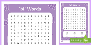 Use these worksheets and activities to teach students about the consonant blend bl. Bl Blend Word Search Teacher Made