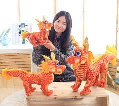 1pc 40cm 60cm Cartoon Simulation Chinese Dragon Plush Doll Novelty Creative Romantic Girl Festival Jubilant Stuffed Toy Dragon Toys Baby Dolls Plush Toy Dolls