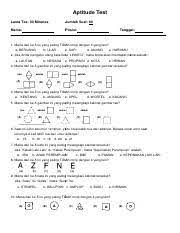 Kunci jawaban aptitude test 60 soal. Aptitude Test Lama Tes 30 Minutes Jumlah Pdf Aptitude Test Lama Tes 30 Minutes Jumlah Soal 60 Nama Posisi Tanggal 1 Mana Dari Ke 5 Ini Yang Paling Course Hero