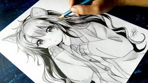 Sad daenerys portrait drawing xp pen. Anime Drawing Tutorial For Beginners How To Draw Anime Neko