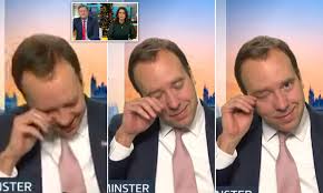 Health secretary matt hancock is making a speech in which he is expected to say that public health england will be axed. Henry Deedes Watches As Matt Hancock Cries On Live Tv Daily Mail Online