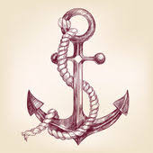 анджей сапковский бестиарий создания света мрака полумрака и тьмы Anker Hand Getekend Vector Llustration Stockvector Pentekening Stokken