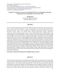 Kertas ujian berdasarkan evidens pbs. Pdf Blended Learning Berwawasan Literasi Digital Suatu Upaya Meningkatkan Kualitas Pembelajaran Dan Membangun Generasi Emas 2045