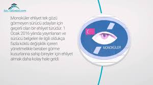 Surucukurslari Com Monokuler Ehliyet Nedir Facebook