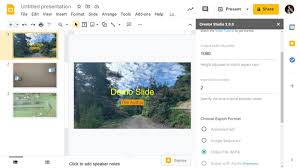 I used their help and feedback section and it stated to look for a (+) on the right hand side of the screen. Creator Studio A Useful Add On For Google Slides Media And Learning