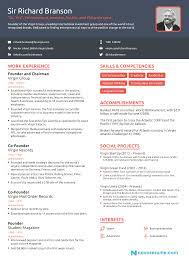 Satya nadella ретвитнул(а) frederick humphries. The One Page Resume Of Richard Branson By Novoresume