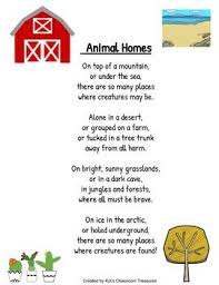 Animal Homes Shared Reading Poem By Kot S Classroom Treasures Tpt In 2020 Reading Fluency Passages Shared Reading Poems Reading Poems