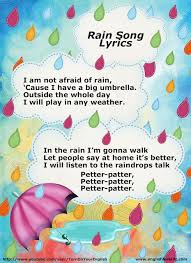Bird Songs For Kids Rain Song Lyrics For Esl Children Kids Songs Teach English To Kids School Songs