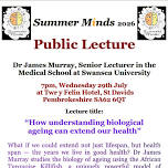 Summer Minds 2026 Public Lecture “biological ageing”