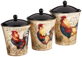 Product titlecalypso basics, acrylic canister set of 3, lemon. Certified International 23656 Gilded Rooster Canister Set 3 Piece One Size Multicolor Buy Online In Andorra At Andorra Desertcart Com Productid 79484975