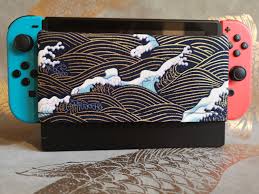 The nintendo switch is a widely popular video game console developed by nintendo. Nintendo Switch Dock Sock Cover Wave S In The Etsy Nintendo Switch Dock Nintendo
