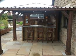 Man Bbq Man Cave Outdoor Kitchen From A Dead Spot At The End Of The Garage To My New Special Place Diy Pallet Bar Outdoor Man Cave Gazebo Bar Grill Gazebo