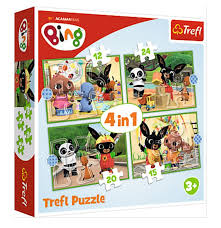 Cartoon jigsaw puzzles are possibly the most popular puzzles for adults as well as children. Puzzle 4in1 Bing S Happy Day Trefl 34357 12 Pieces Jigsaw Puzzles Animals In Comics And Cartoons Jigsaw Puzzle