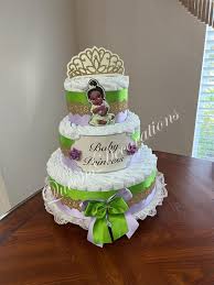 3 Tier Diaper Cake Princess Tiana Inspired Diaper Cake Girl Baby Shower  Centerpiece or Gift. - Etsy