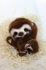 Baby Sloth By Ljudmila Donodina Cute Little Animals Cute Baby Sloths Baby Animals Funny