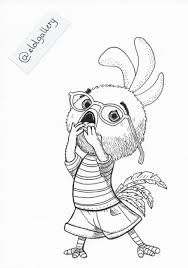 Chicken Little Inktober Birds Art