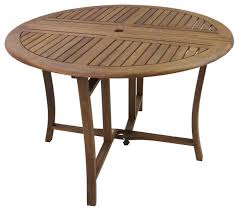 Are there any round folding tables at walmart? In Stock Round Eucalyptus Folding Dining Table 43 Transitional Outdoor Dining Tables By Outdoor Interiors Houzz