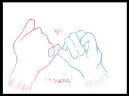 If you examine your fingers, the middle finger is the longest and the the thumb and pinky should be the shortest. Pinky Swear By Salazarfalcon On Deviantart
