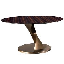 Eva Round Table Bronze And Solid Ebony Top Vintage Dining Room Table Black Glass Dining Table Glass Top Dining Table