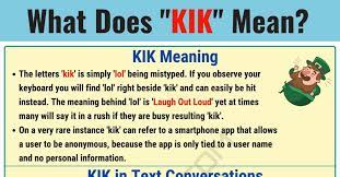 Kik Meaning What Does Kik Mean And Stand For 7esl Slang Words Meant To Be Laugh Out Loud
