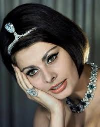 Sophia Loren modeling beautiful jewelry