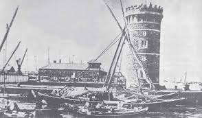 gate and central tower at Prince's Dock ...