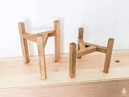 The copper pipes are fitted together to create a rectangular stand. Diy Carved Hexagon Planter With Plant Stand Ugly Duckling House