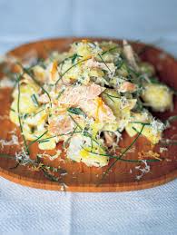 Jamie Oliver S Smoked Trout Horseradish And New Potato Salad Recipe Recipe Smoked Trout Salad Potatoe Salad Recipe Smoked Trout Recipe