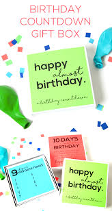 Birthday is a great occasion to say nice and heartfelt things to the person that is dear to you. Birthday Countdown Gift Box Eighteen25