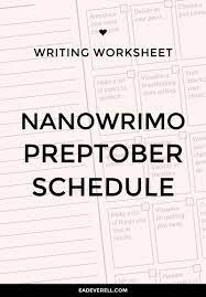 Preptober Schedule Creative Writing Blog Book Writing Tips National Novel Writing Month Writing Worksheets