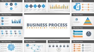 free flat business process diagram powerpoint template