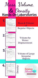 Mass Volume Density Labs Interactive Science Notebook Interactive Science Science