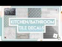 Kitchen Bathroom Tile Decals Roblox Bloxburg Youtube Tile Decals Bloxburg Decals Codes Wallpaper Bathroom Decals