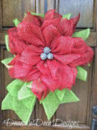 Pin By Alejandra Jimenez On Navidad Paper Mesh Wreath Christmas Wreaths Poinsettia Flower