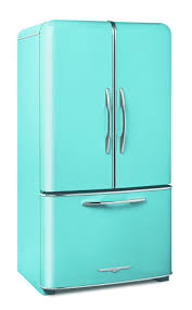 French Door Bisque Refrigerator French Door Refrigerator In The Newest Beach Blue Vintage Refrigerator Fridge French Door Retro Fridge