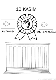 10 Kasim Etkinligi Kalibi Okuloncesitr Preschool Okul Boyama Sayfalari Alfabe Boyama Sayfalari