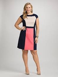 Navy Tan Coral Colorblock Dress Dressbarn This Is The Dress I Bought For My Batchelorette Party Dara Wad Plus Size Fashion Plus Size Outfits Fashion